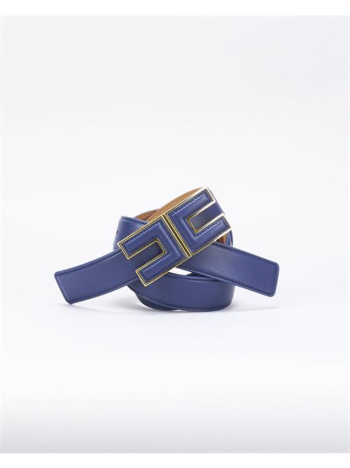 Belt in synthetic leather effect material with logo buckle Elisabetta Franchi ELISABETTA FRANCHI | Belt | CT45S47E2B75